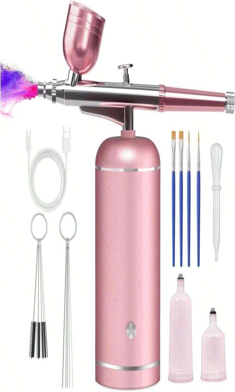 Airbrush Kit with Compressor, 48PSI High Pressure Non-Clogging Air Brush Set